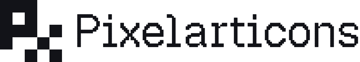 Pixelarticons logo in ink