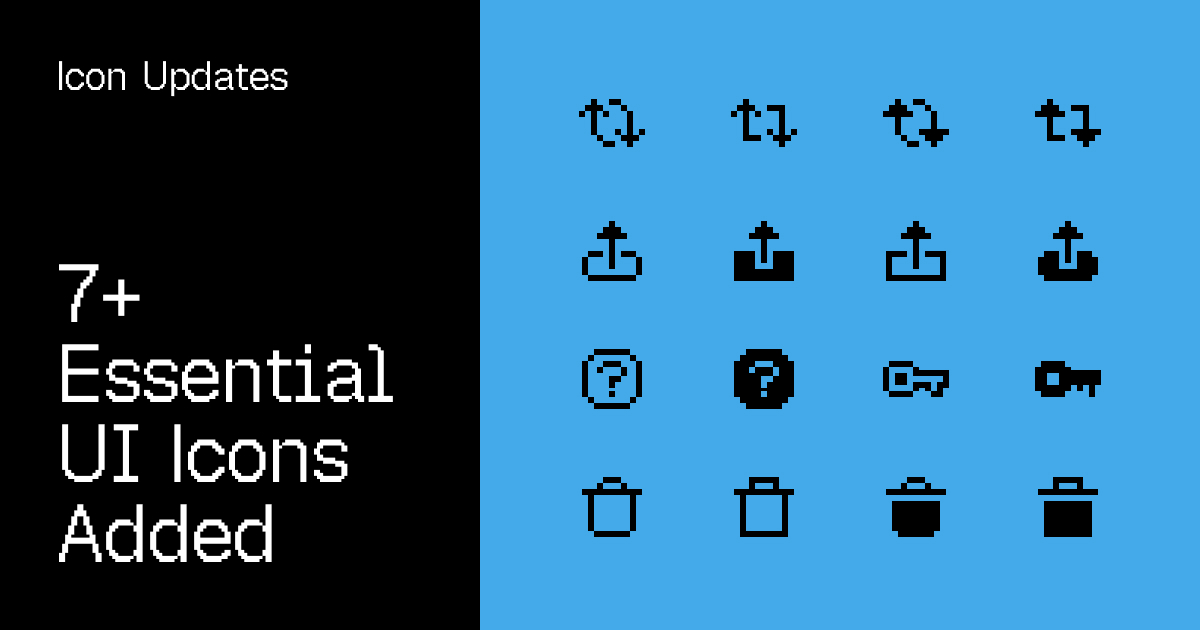 4052 Icons — Seven Essential UI Icons Added