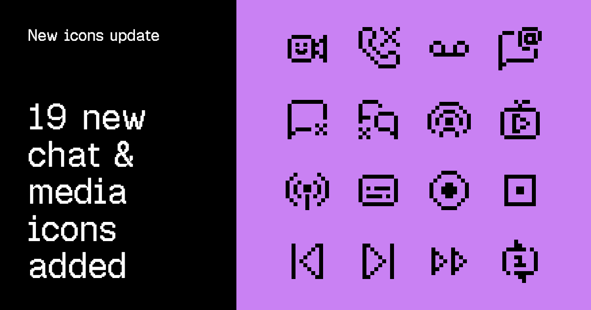 4159 Icons: Calls, Chat & Media Controls
