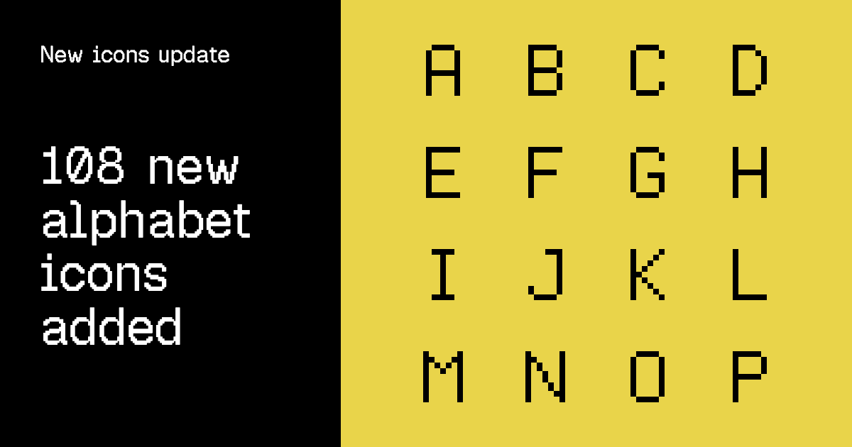 4421 Icons: The Full A to Z Alphabet